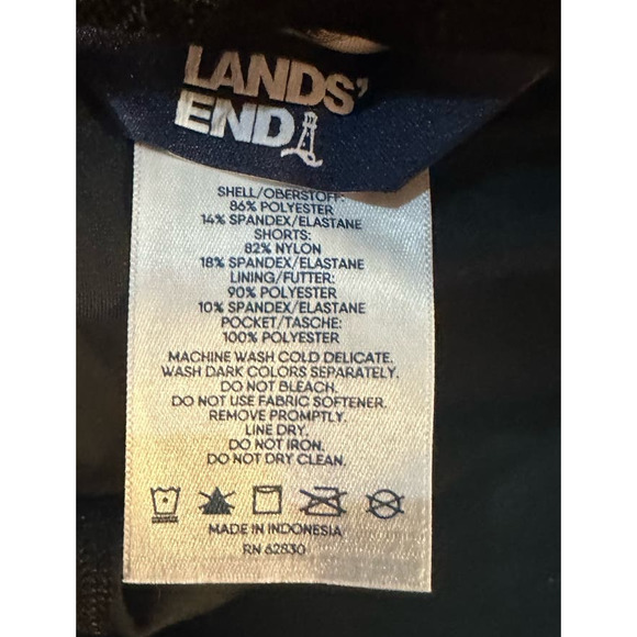 Lands End Size 4 Women's Floral Black Sport‎ Skirt Elastic Waist Lightweight - Picture 4 of 6